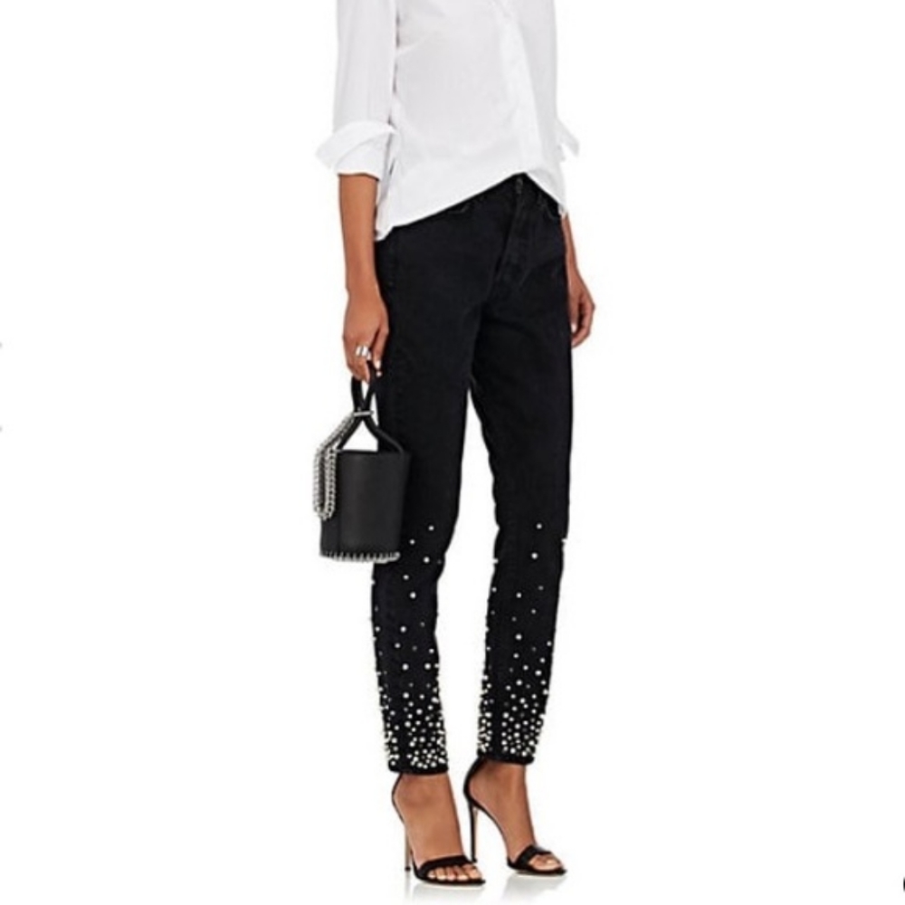 Grlfrnd Jeans Black Moonstone Studded Jeans 29